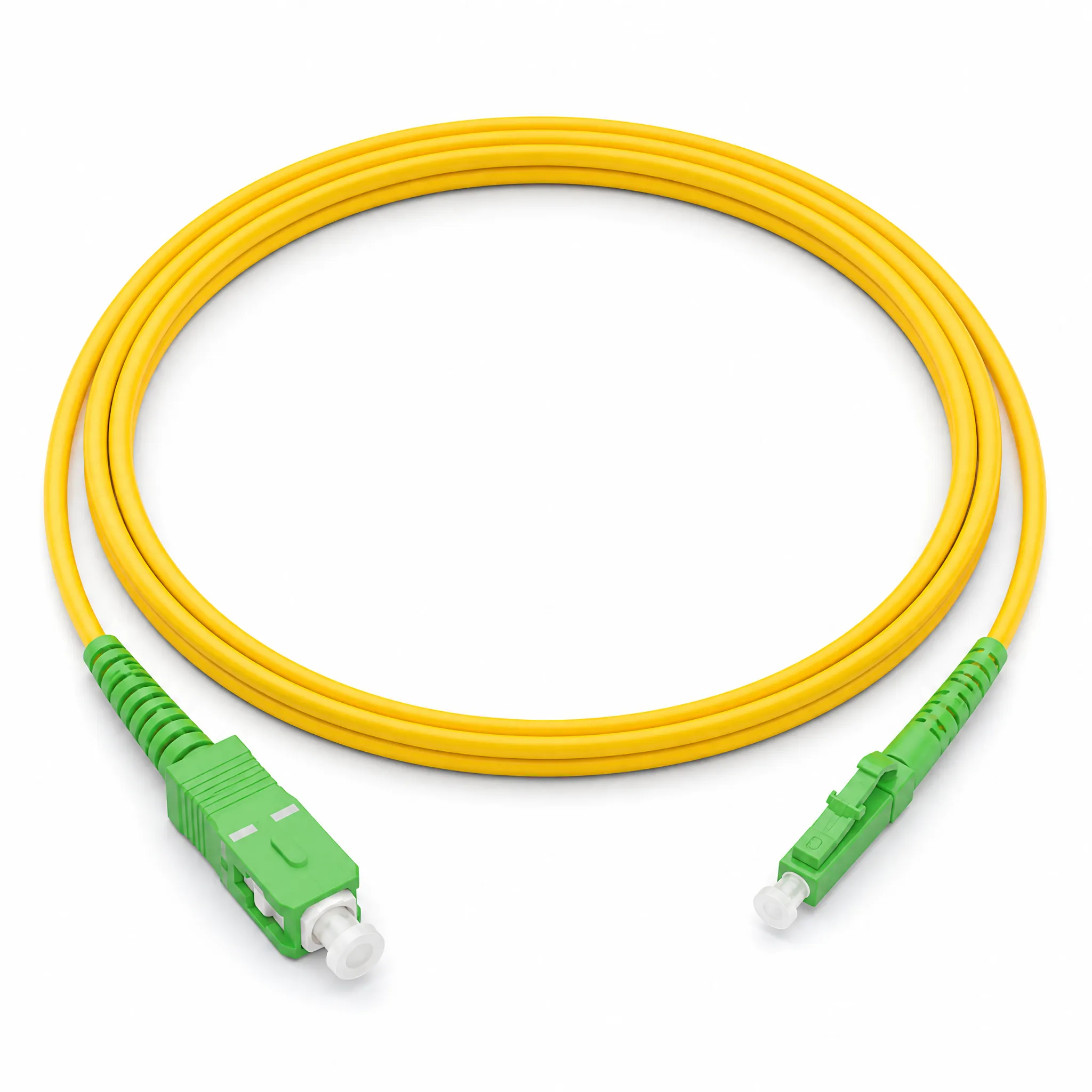 SC/APC to LC/APC hybrid APC single mode fiber optic patch cord